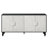 Vintage White Large Faceted Carved And Spliced Doors Combined With Black Frames For TV Stand Table,Sideboards, Accent Cabinets