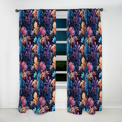 Mélange damassé tribal mauve - Rideau damassé - Rideau damassé obscurcissant - 1 panneaux