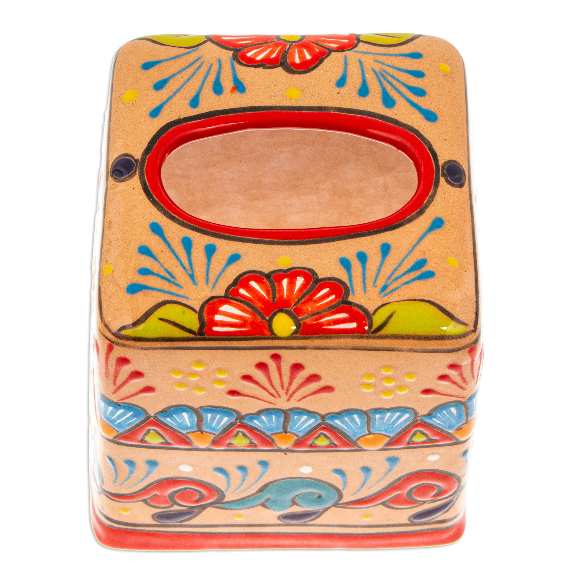 Bungalow Rose House of Hampton® Handmade Spring Convenience Ceramic Tissue  Box Cover