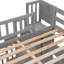 Lit mezzanine avec bureau et tablettes, gris, escalier inclus - Optimisez la disposition de la chambre à coucher-1457405880