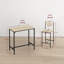 Ensemble de table de bar et chaises de salle à manger 3 pièces, ensemble de table de salle à manger industriel pour 2 personnes, table de cuisine à hauteur de comptoir avec tabourets de bar, ensemble de table de petit déjeuner pour 2 petits espaces