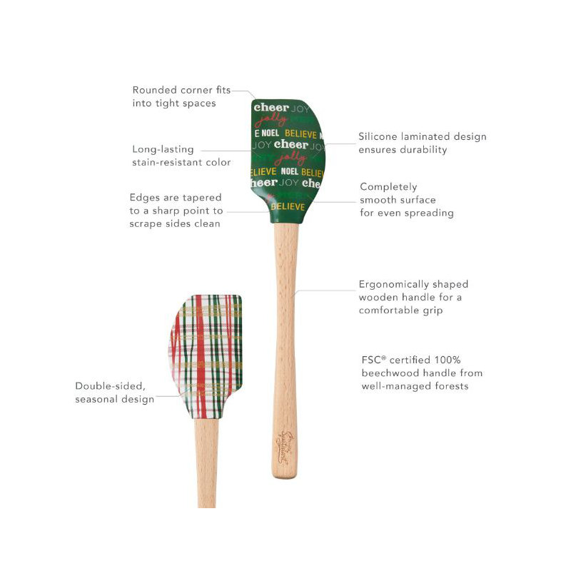 Spatulart® Gift Wrap Wood Handled Spatula