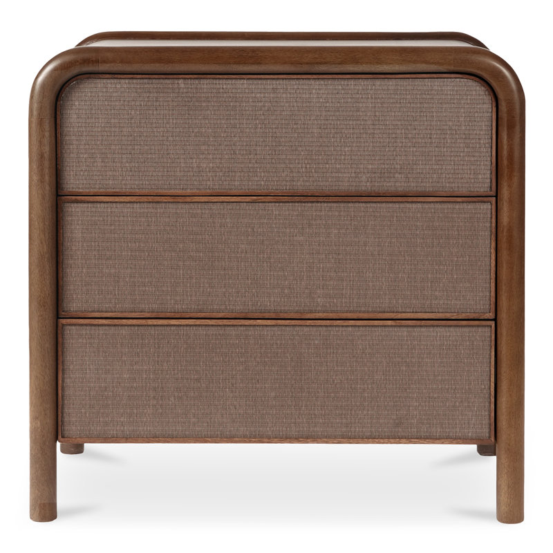 Rye 3 - Drawer Solid Wood Nightstand