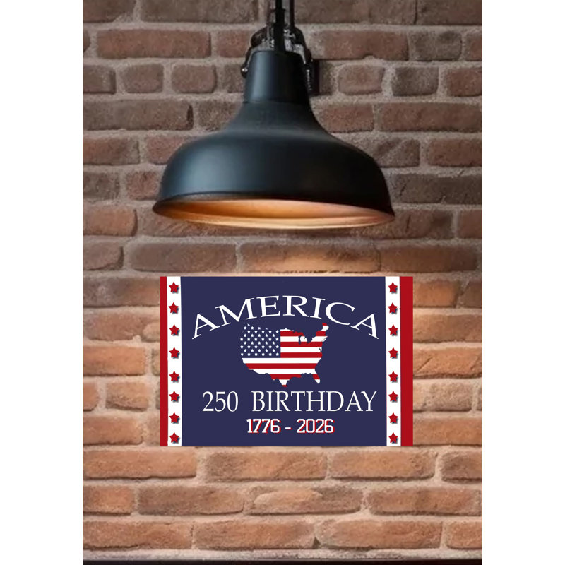 Plaque en métal America 250th Birthday