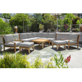 Huntington Outdoor 10 - Piece Teak Conversation Set
