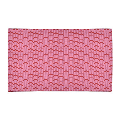 Tapis rose/rouge fait main