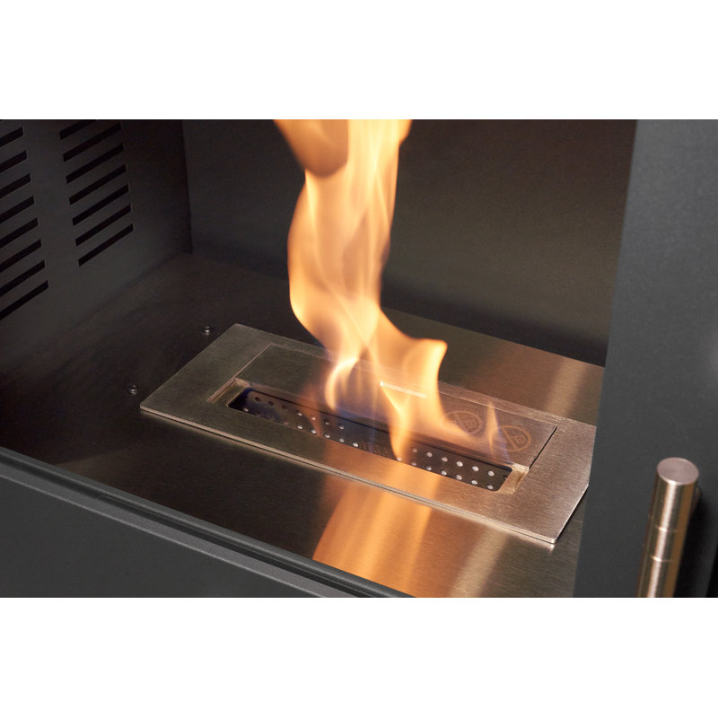 Adelbert Belfry Heating 52 cm W Black Bio-Ethanol Stove, 113cm H x 52cm W x 35cm D