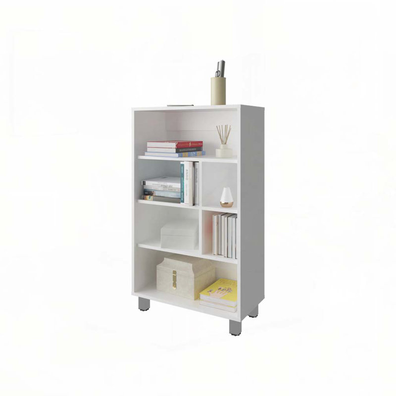 White Bookcase with Six Shelf, White