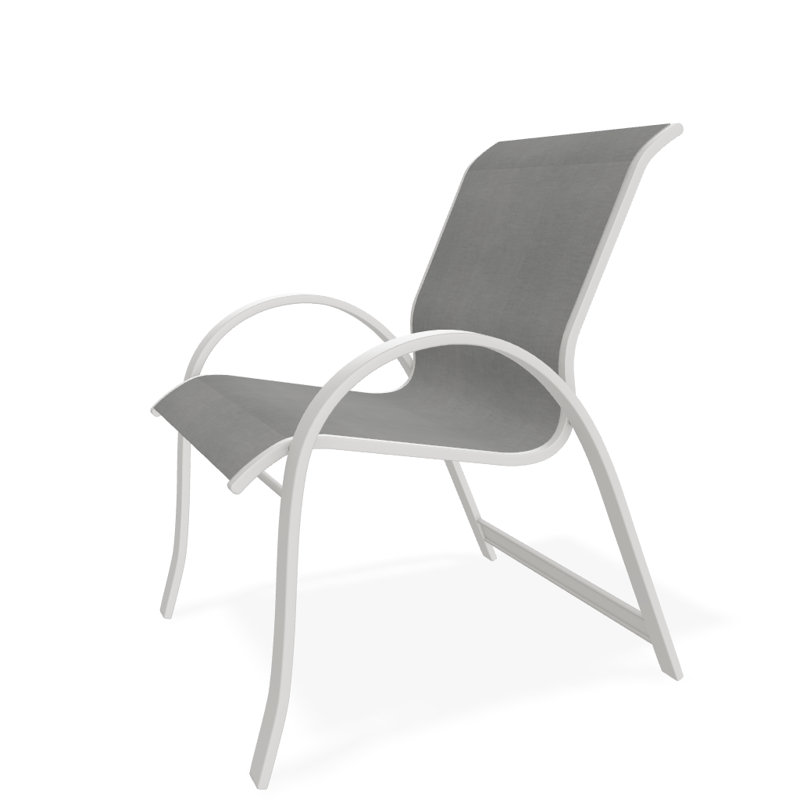 Fauteuil de salle à manger empilable Hiraku, Neige