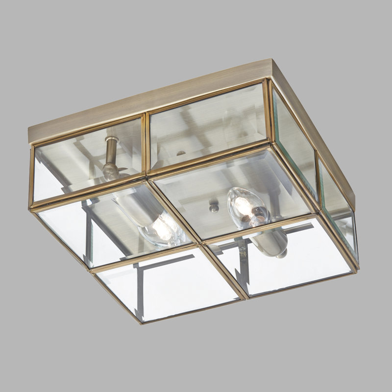 Thaxter Flush Mount, Antique Brass