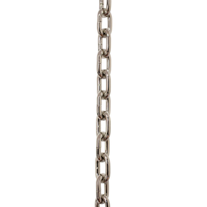 Petite chaîne d'horloge à maillons standard, Nickel poli, H 120 po x l 0,31 po x P 0,07 po