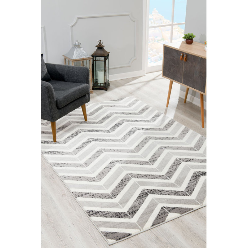 Geometric Indoor Rug, Rectangle 6'6" x 9'4"
