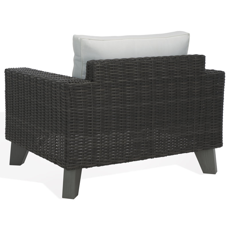 Margarita Wicker Patio Chair, Dark Gray