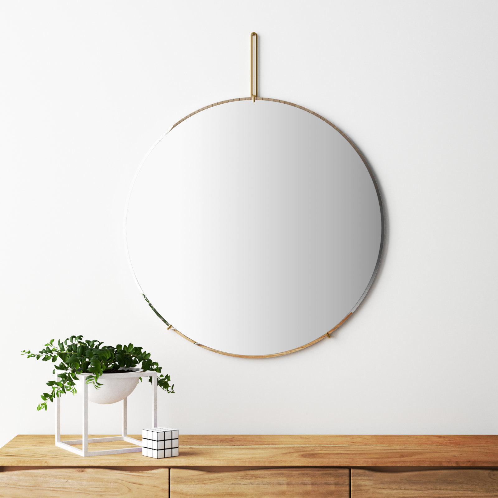 Galactic Stainless Steel Accent Mirror, 39.25" x 31.5"