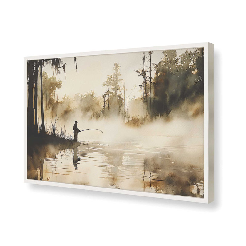 Still Waters Cast Framed Print, 25" H x 37" W, Opaque White