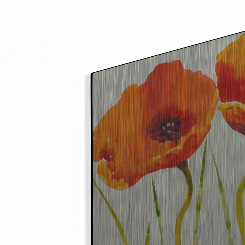 Art mural en métal «Row of Tulips II» par Tim O'Toole, H 12 po x l 24 po
