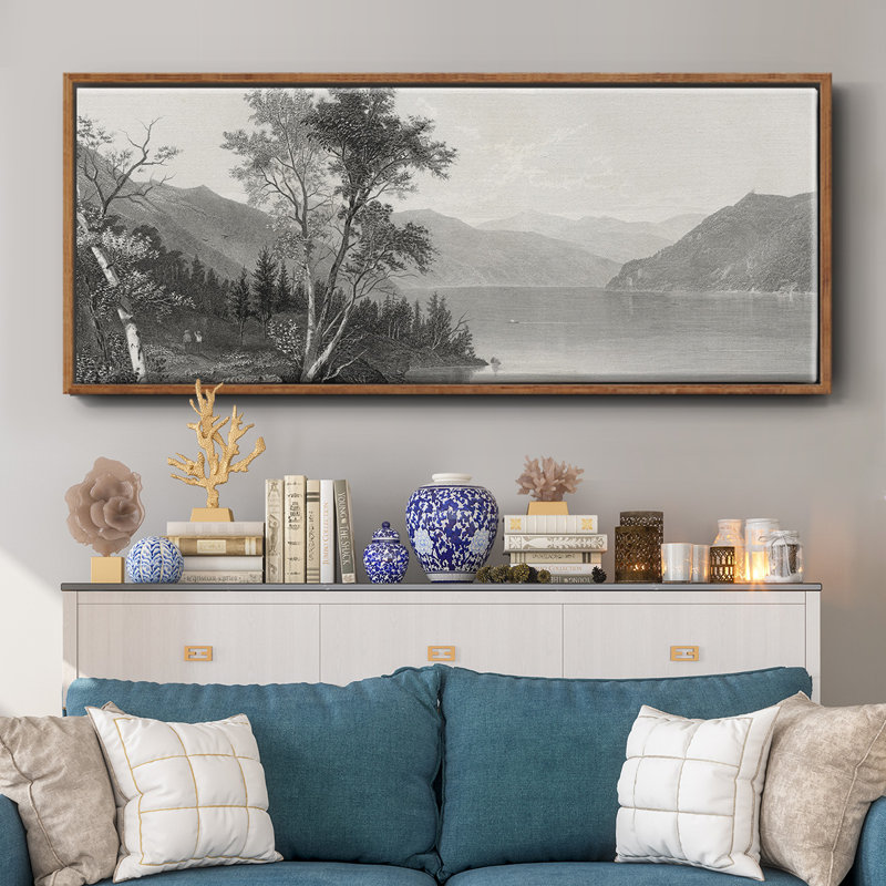 Lake George - toile encadrée, H 24 po x l 60 po