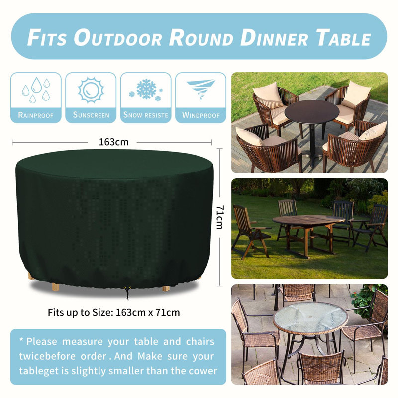 Outdoor Patio Table Cover, Green