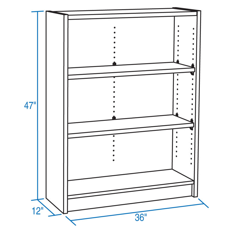 Bibliothèque standard H 47 "x l 36" Library, Érable