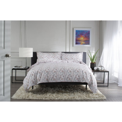 Geo Grey/Brown/White 144 TC Duvet Cover Set
