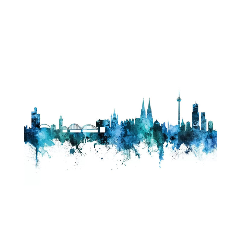 Cologne, Germany Skyline by Michael Tompsett - 1 Piece Wrapped Canvas Painting, 66.04 cm H x 45.72 cm W x 3.175 cm D