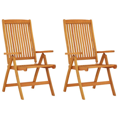 Chaise de jardin pliante en bois massif Eucalyptus