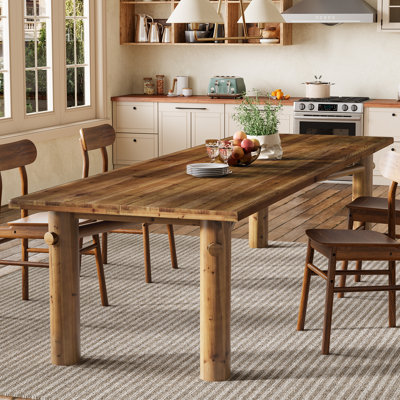 63" Solid Wood Dining Table, Farmhouse Kitchen Table
