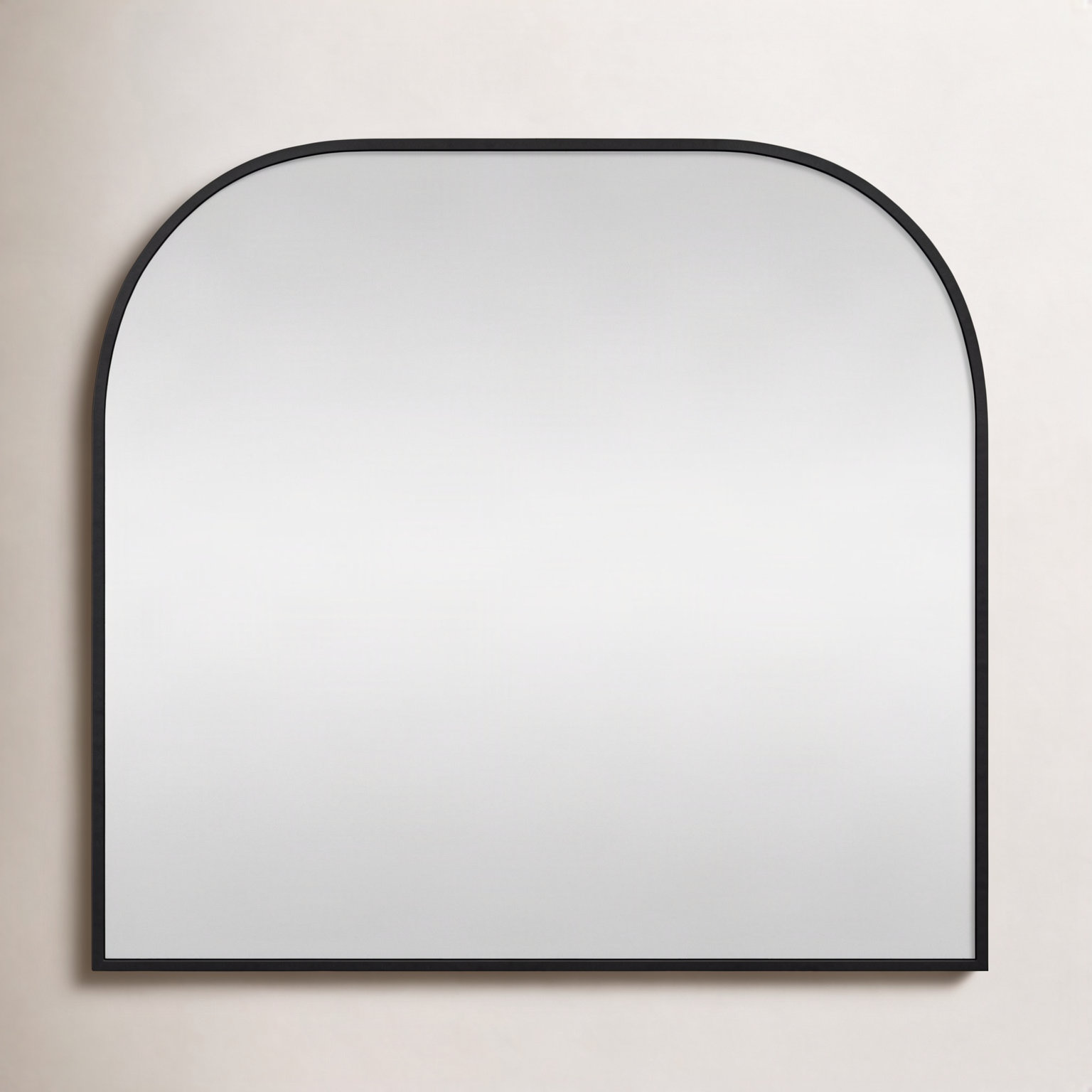 Sabine Metal Wide Arch Wall Mirror, 34" x 36", Black
