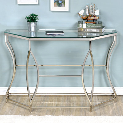 Frostia 48'' Glass Top Console Table