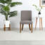 Chaises parson rembourrées Faxan Kensington, gris foncé