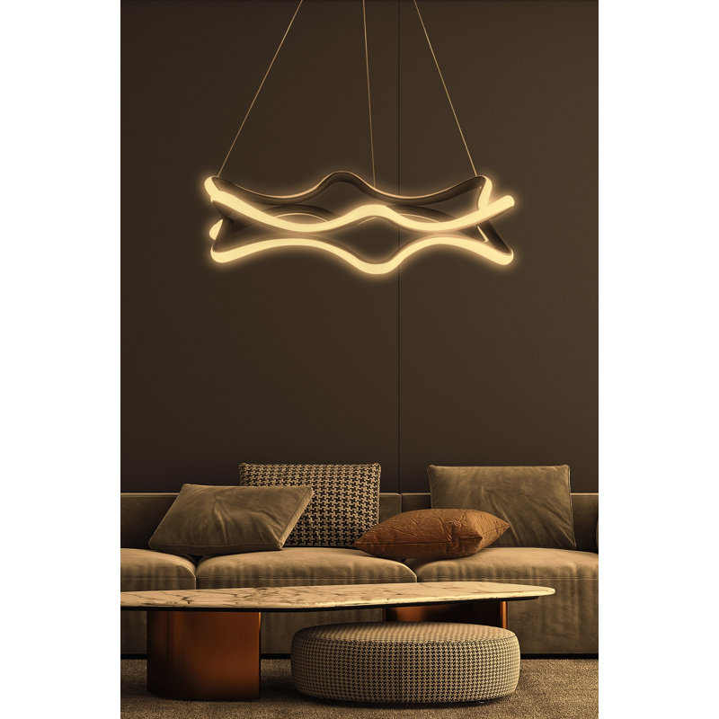Chriselle LED Chandelier, Gold