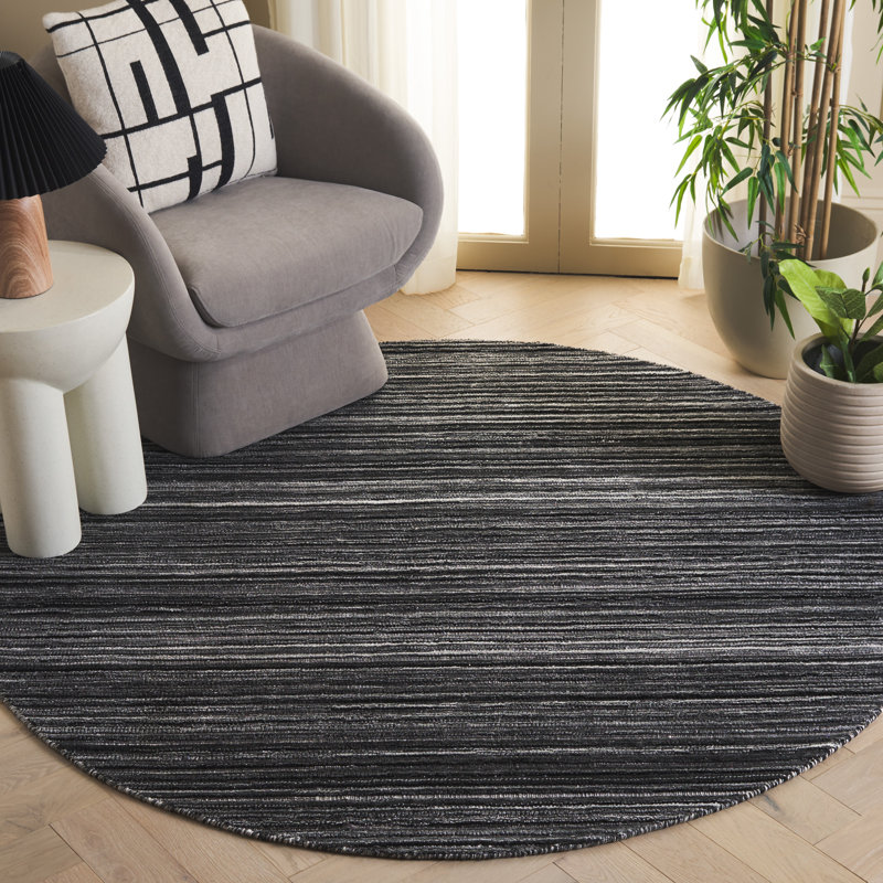 Tapis Elements 701 noir / gris, Rond 6 pi