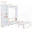 Grand lit escamotable avec tablettes - aucun sommier nécessaire, durable pour n'importe quelle pièce-1168941683