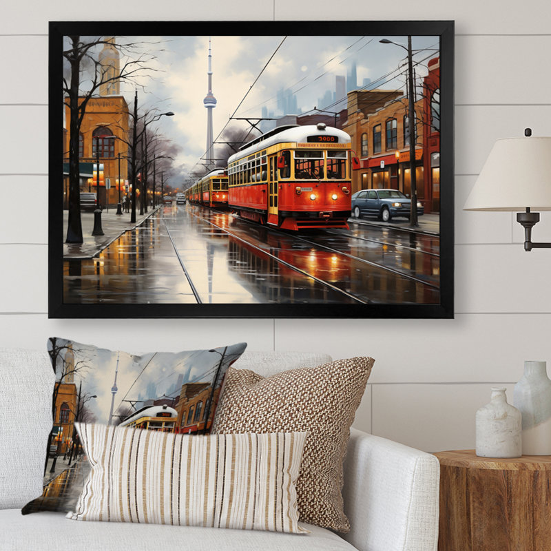 Canada Cityscape Elegance I - Transportation Canvas Wall Aécor, H 16 po x l 32 po x P 1 po, Noir