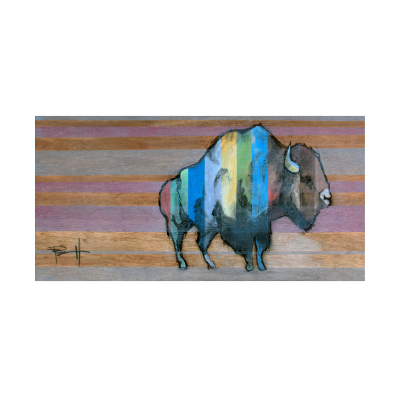 Art sur toile «Buffalo Sean Parnell Buffalo», H 10 po x l 19 po