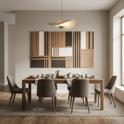 Bennet 3-Piece Abstract Wood Wall Art Set