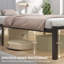 HOMCOM 3FT Single Bed Frame with Upholstered Headboard and Underbed Storage