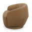 Fauteuil demi-tonneau pivotant en cuir Amelea