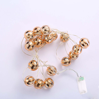 Christmas Decorations Christmas String Lights 20 LED Ball Lights Battery Powered Luminescent Lights String Ball Lights Decorate Christmas Tree Room In