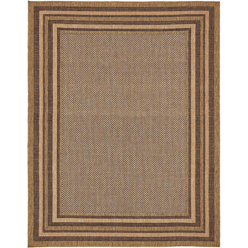 Tapis de véranda d'extérieur couleur châtaignier, Rectangle 8 p x 11 pi 4 po