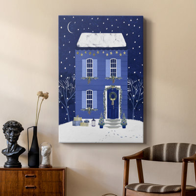 Quiet Winter Home II -Custom Wrapped Gallery Cavas