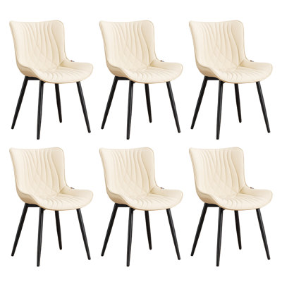 Comfortable Padded Dining Chairs with Back Easy Assembly Upholstered Side Chair, Accent Chairs for Kitchen, Dining Room