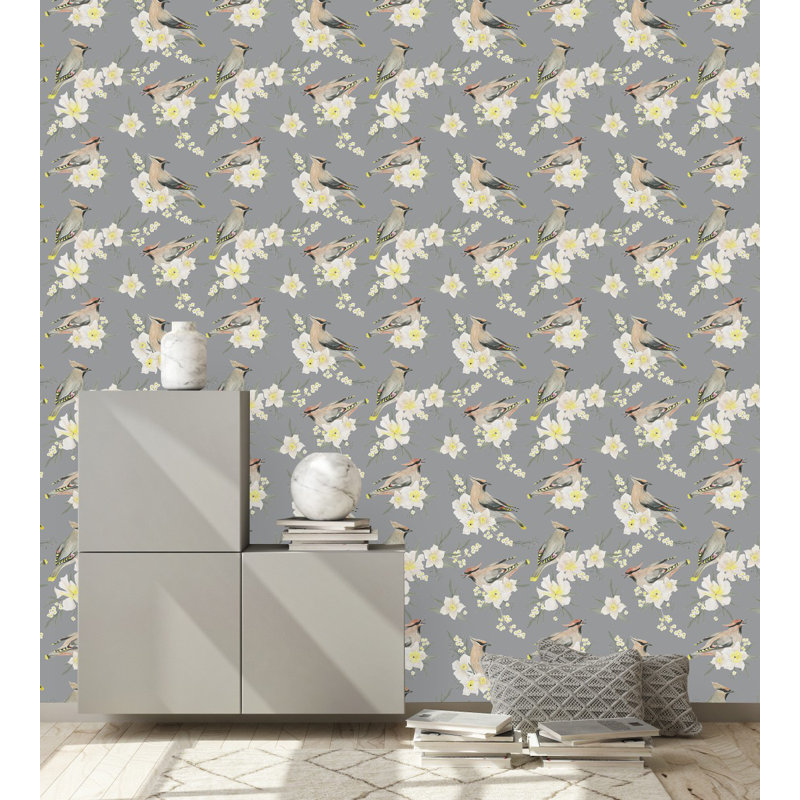 Peel & Stick Floral Tile, 2.08' W x 10.42' L