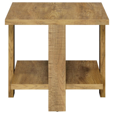 Square End Table with One Open Shelf