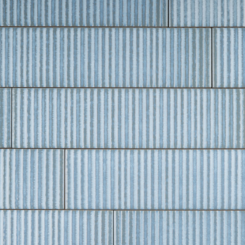 Carrelage mural en céramique polie 2,95 po x 11,81 po Soldeu, Bleu aqua