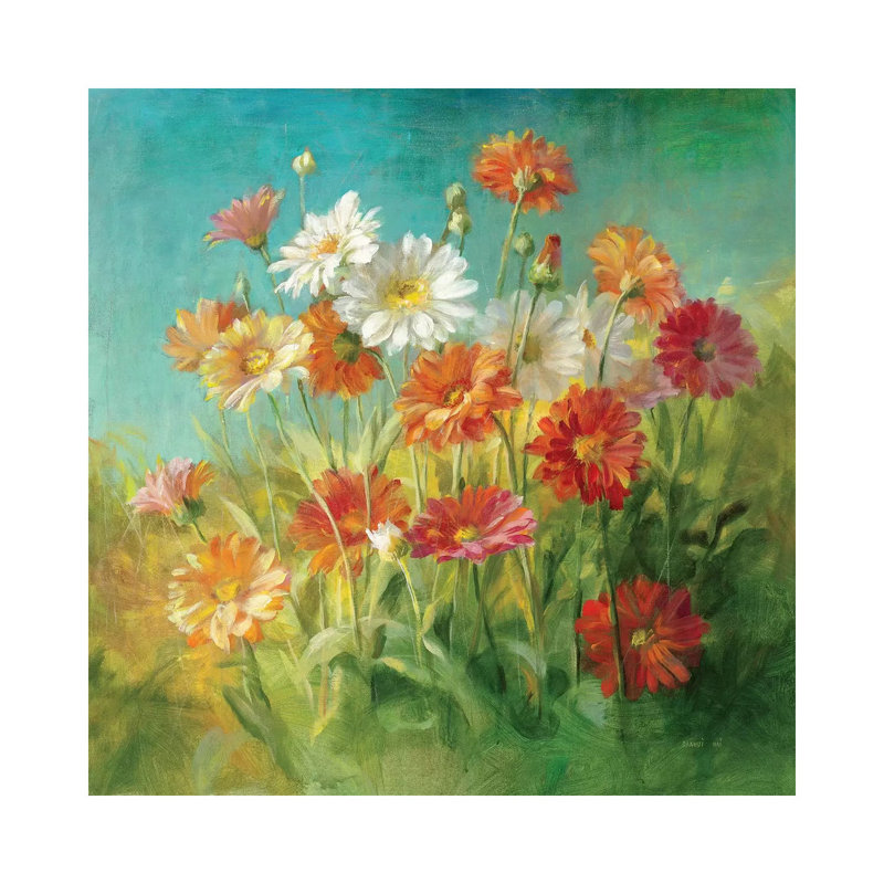 Daisies - Wrapped Canvas Painting, 45.72 cm H x 45.72 cm W x 1.91 cm D