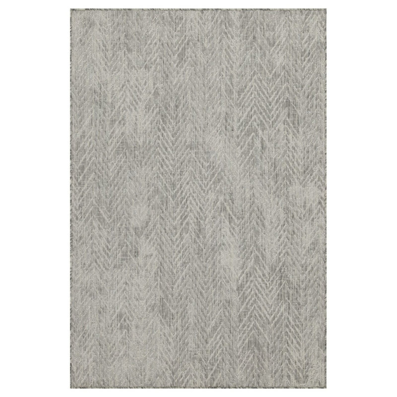 Tapis intérieur / extérieur argent Sunshine, Rectangle 7 pi 10 po x 10 pi 3 po