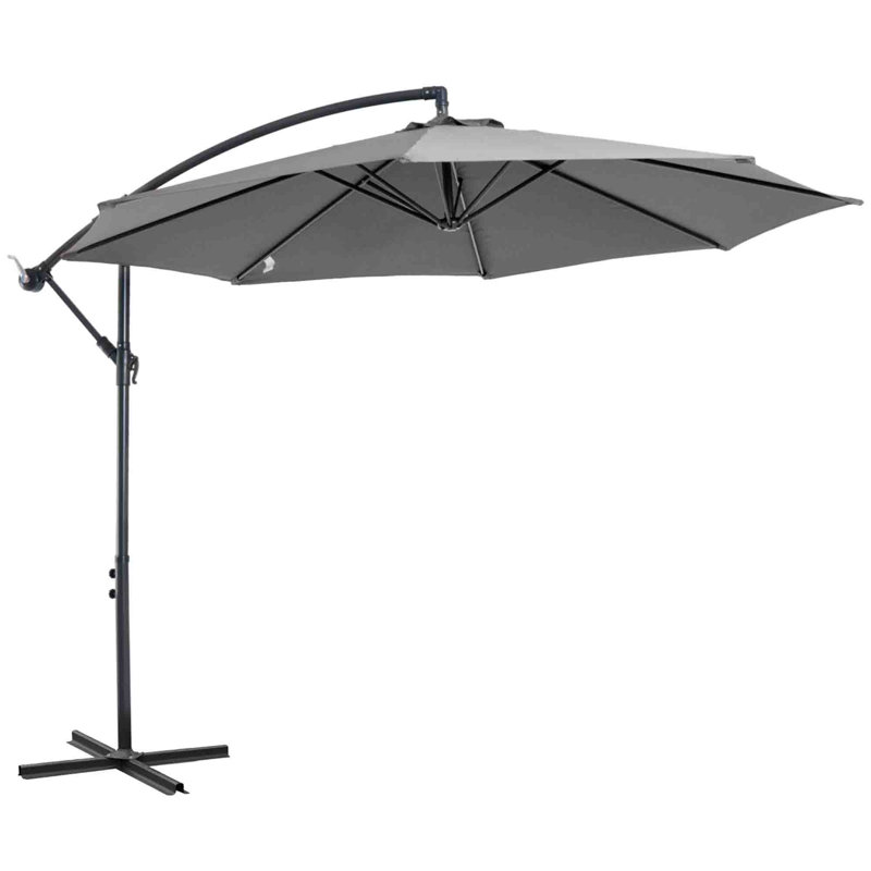 295cm Cantilever Parasol, Grey