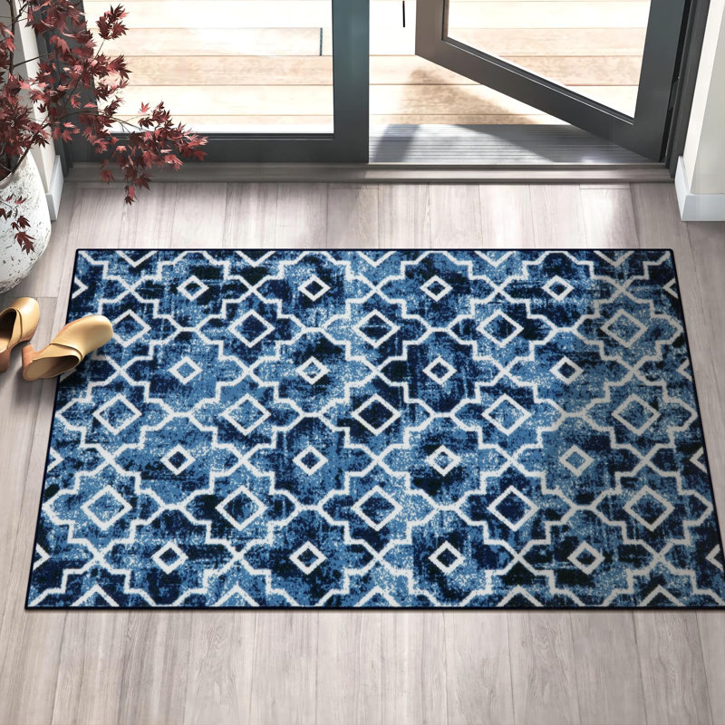Paillasson rectangulaire antidérapant Tawann, Rectangle 2 pi 8 po x 4 pi