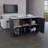 Kitchen Island With Large Countertop, Open Storage Shelves And Double Door Cabinet-65794975-65794971